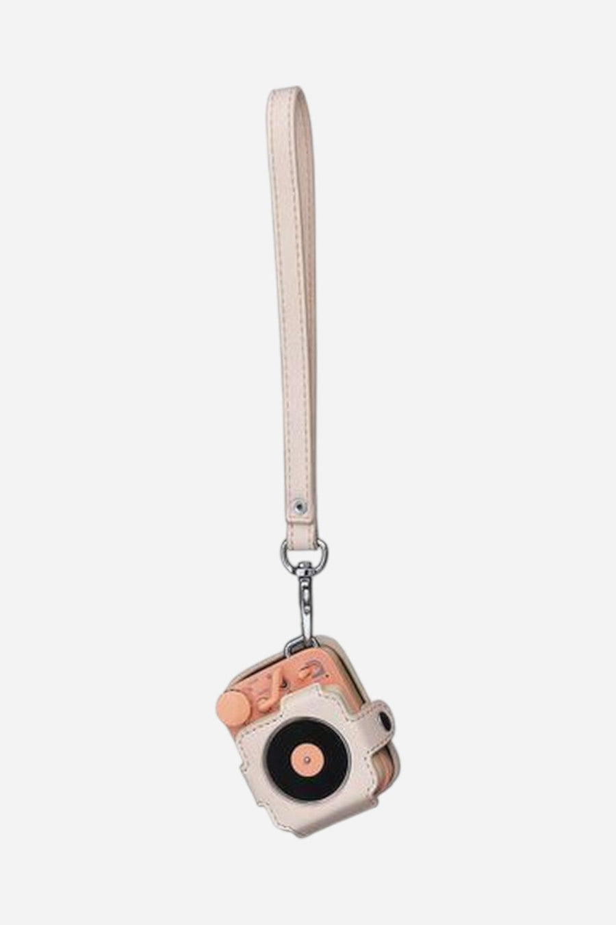 Muzen Button Carrying Bag In Peach – back view