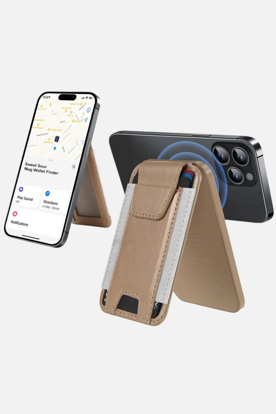 Phunkee Tree Leather Magnetic Wallet & Tracker with Apple Find My