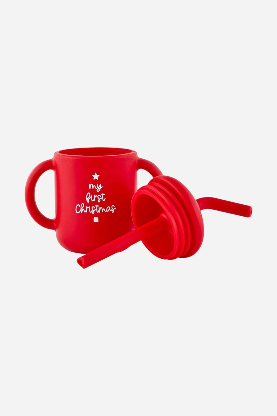 My First Christmas Silicone Sippy Cup – side view