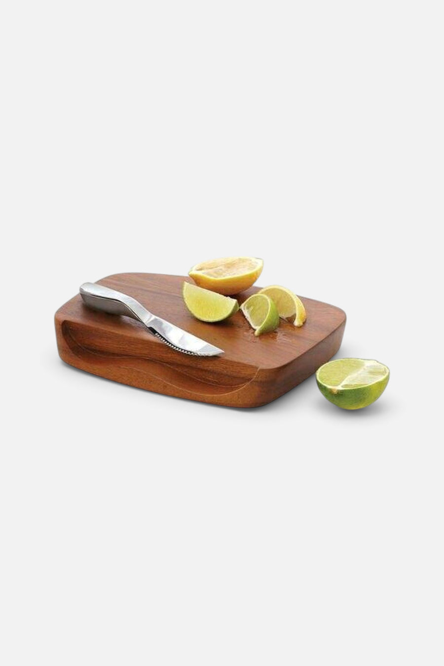 Nambé Blend Bar Board With Knife – side view