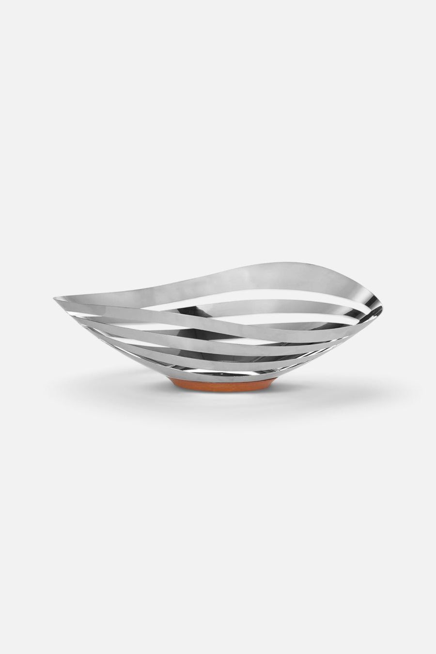 Nambe Pulse Bread & Fruit Bowl – front view