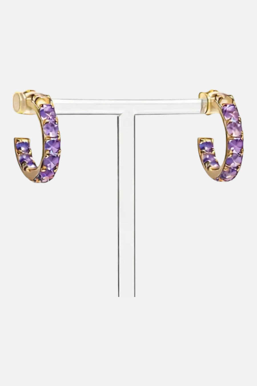 Native Gem Alchemy Mini Hoops in Lavender – detail