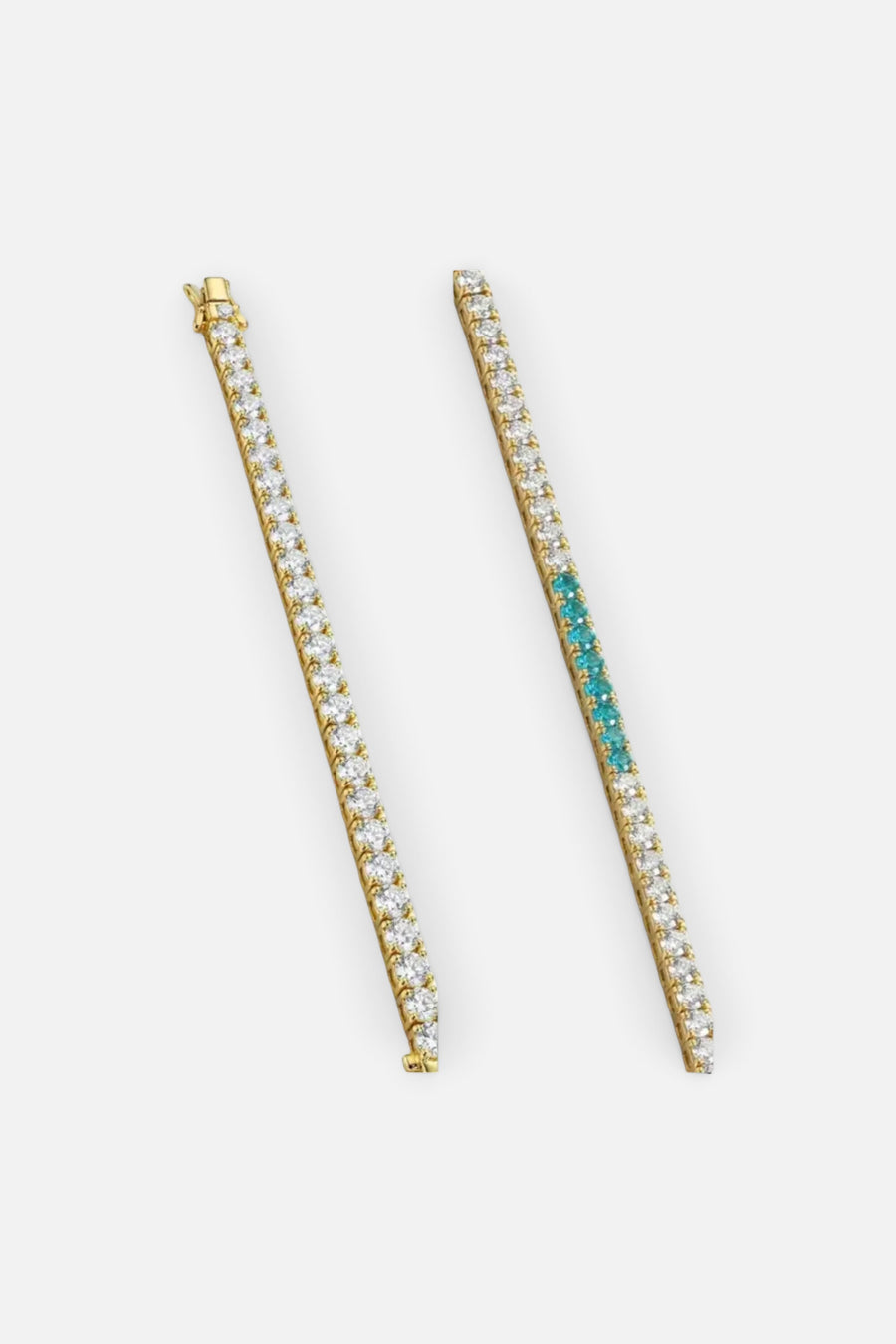 Native Gem Alchemy Tennis Bracelet in Aqua – back view