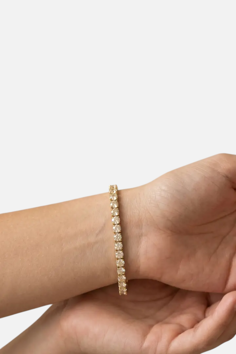 Native Gem Alchemy Tennis Bracelet in Aqua – detail