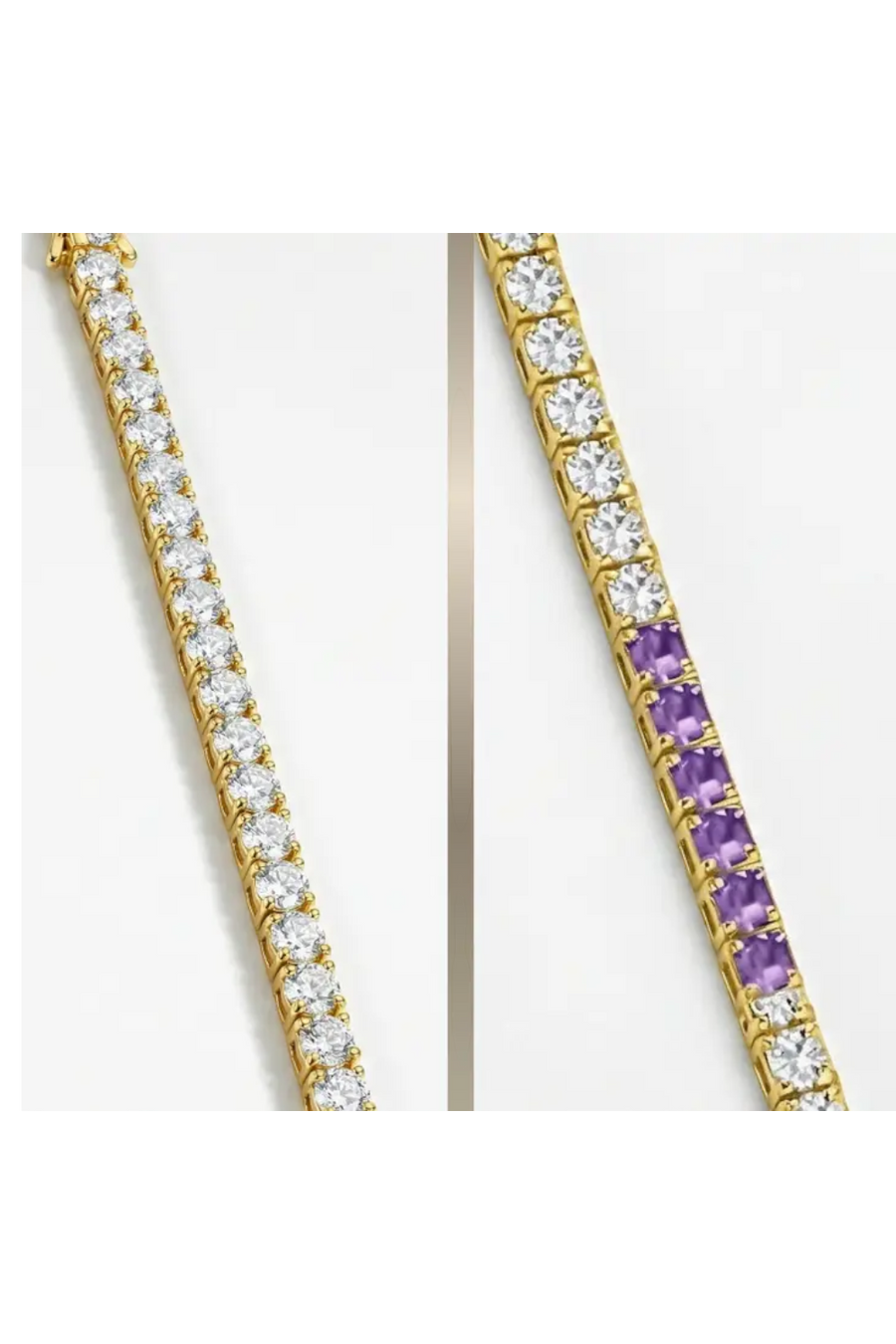 Native Gem Alchemy Tennis Bracelet in Lavender – back view