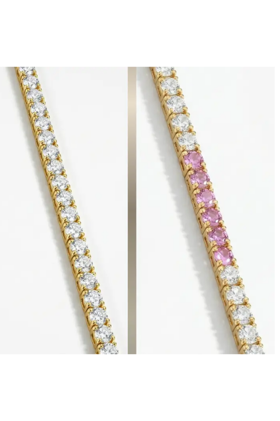 Native Gem Alchemy Tennis Bracelet in Pink – back view