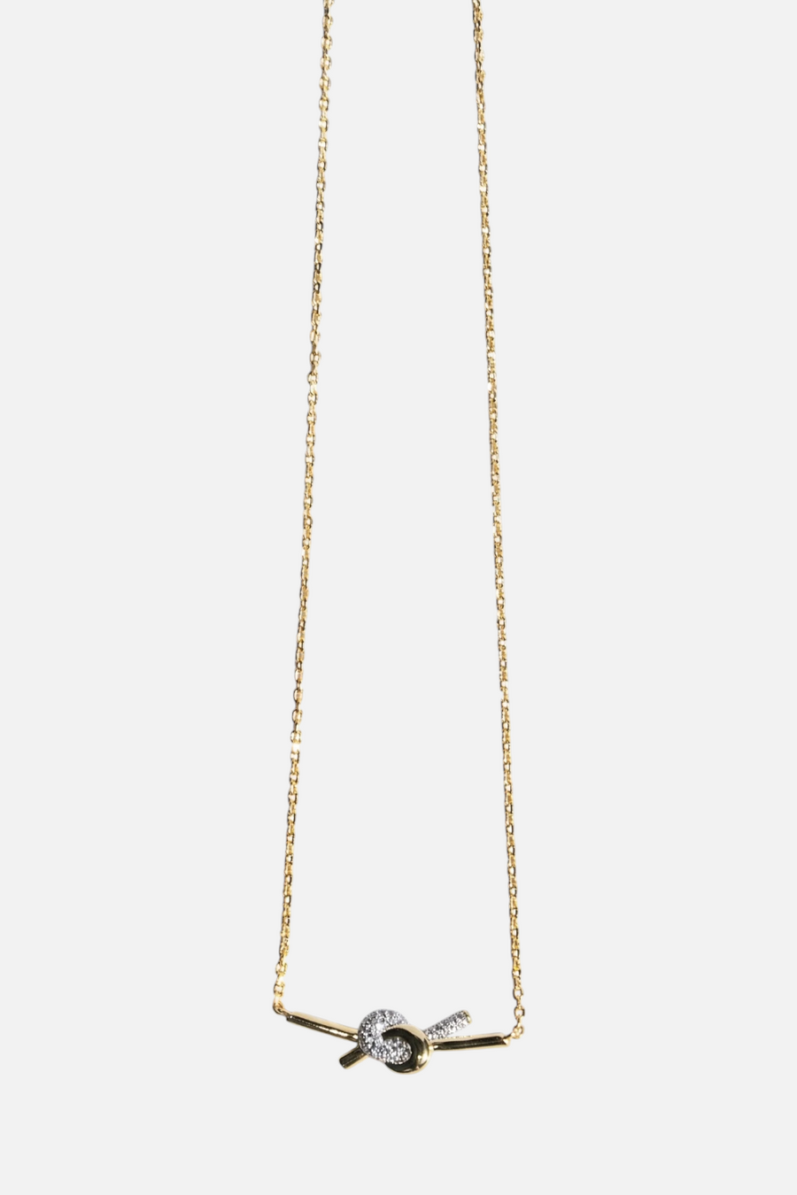 Native Gem Love Knot Necklace Duo – front view