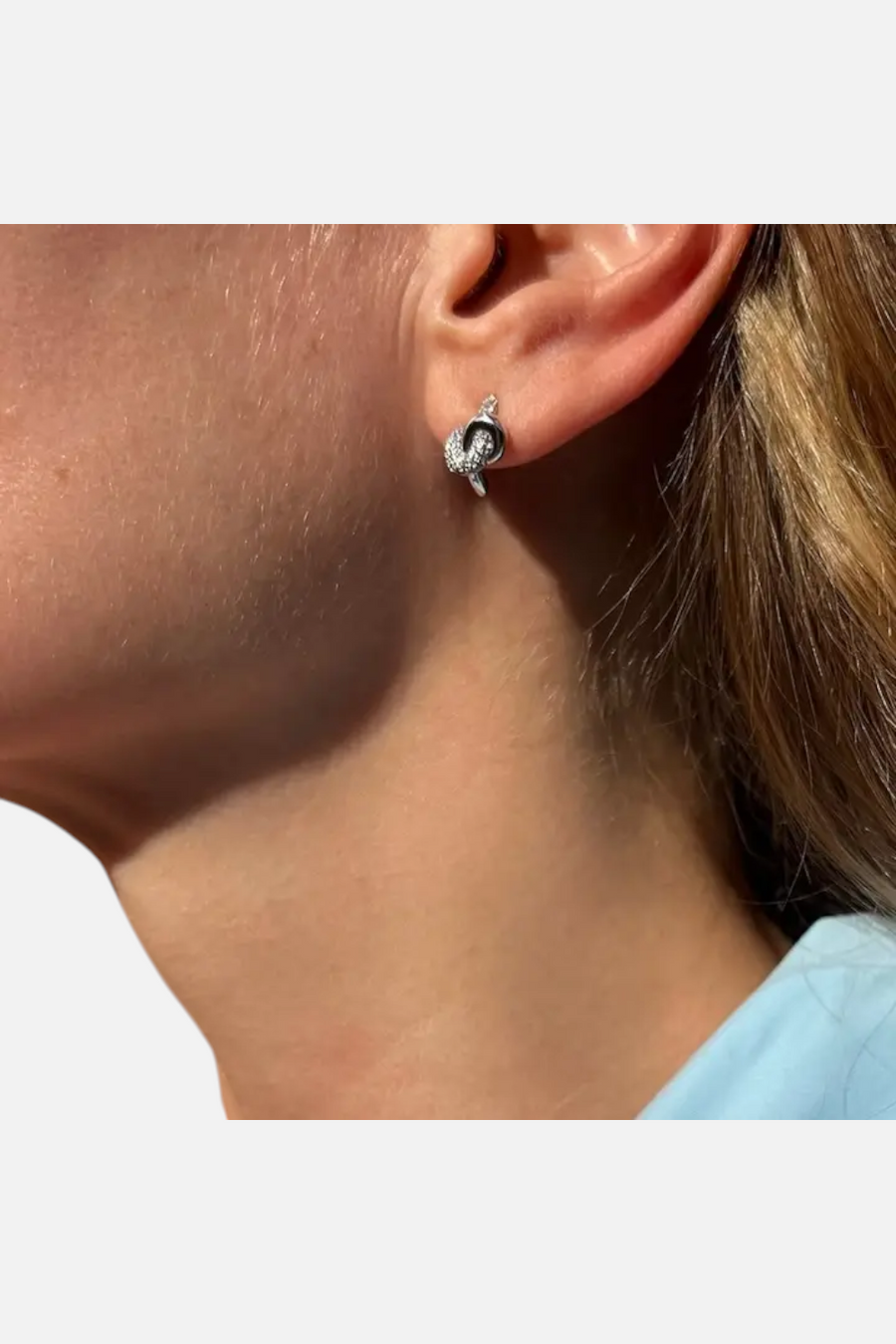 Native Gem Love Knot Stud Earring Duo – back view