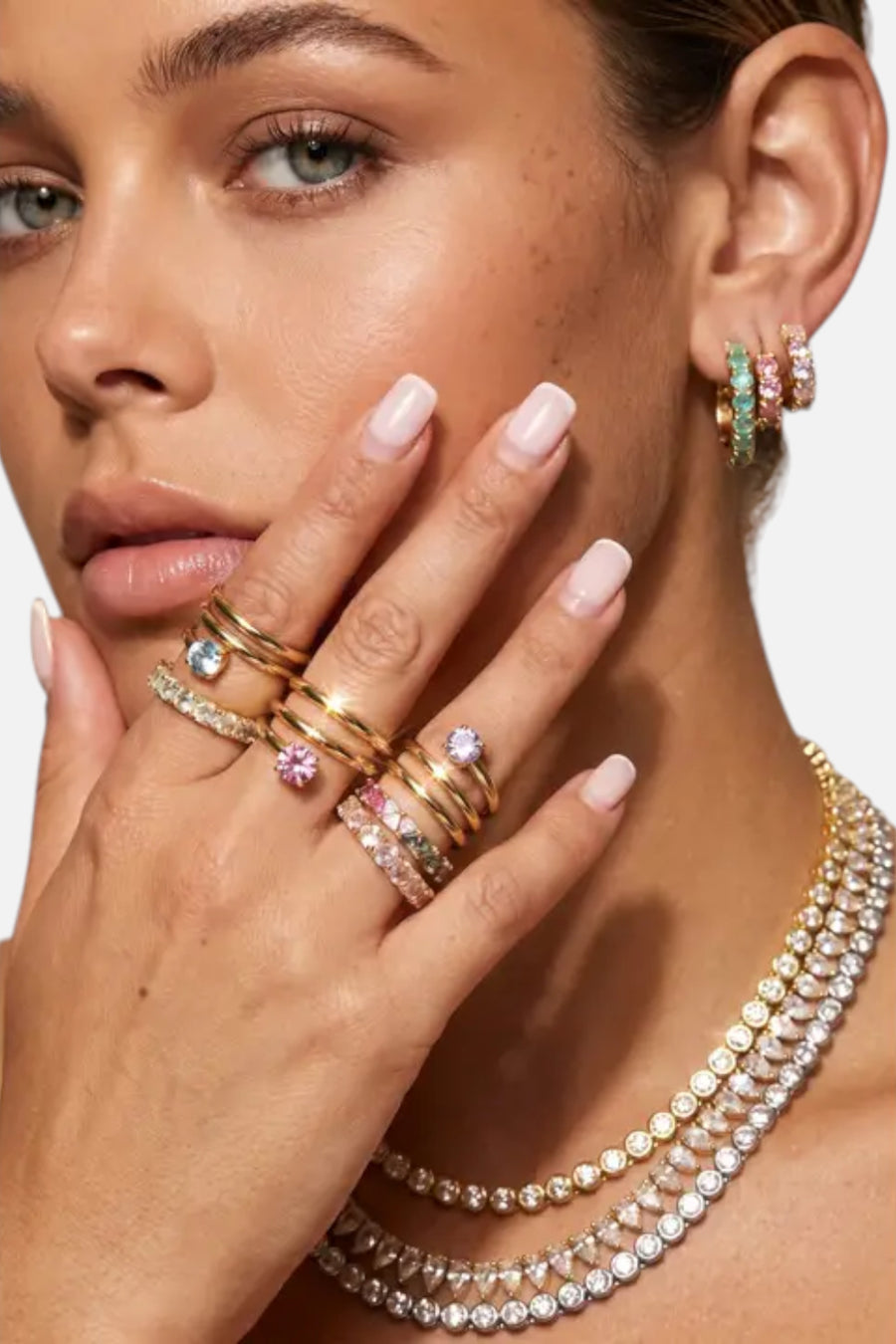 Native Gem Manifestation Spiral Ring in Lavender – back view