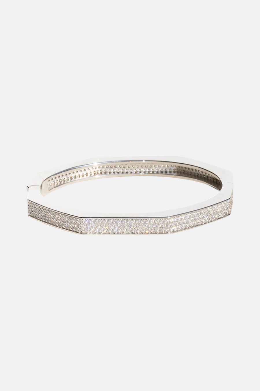 Native Gem Octavia Bangle in Sterling Silver – front view