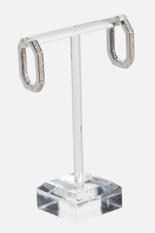 Native Gem Octavia Hoops in Sterling Silver