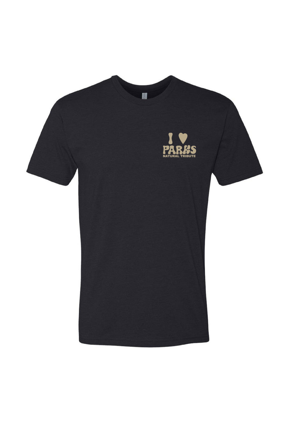 Natural Tribute Bid Bend Tee in Black – back view