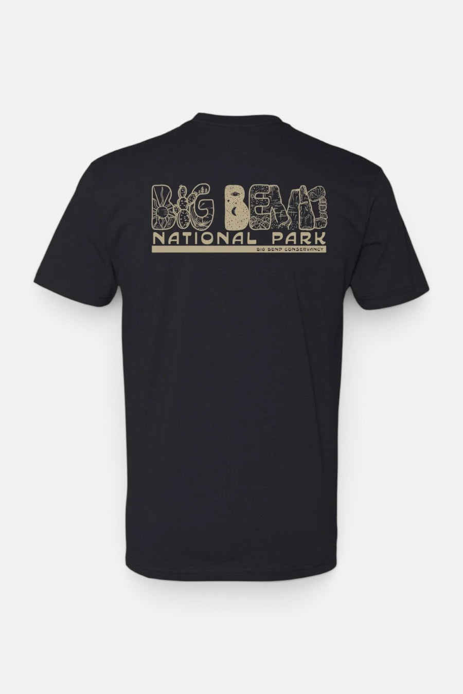 Natural Tribute Bid Bend Tee in Black – front view