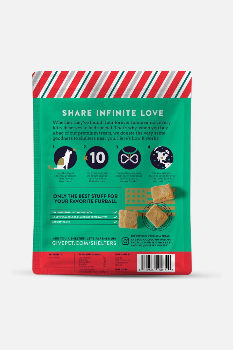 Naughty Or Mice Freeze Dried Cat Treats – back view