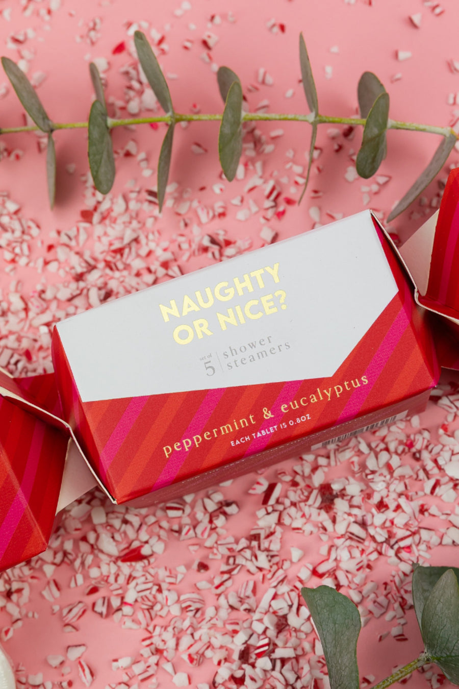 Naughty or Nice Shower Steamers in Peppermint Eucalyptus, Set of 5 – alternate