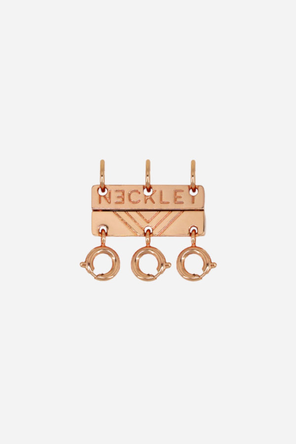Necklet Stainless Steel Rose Gold Triple Layering Clasp