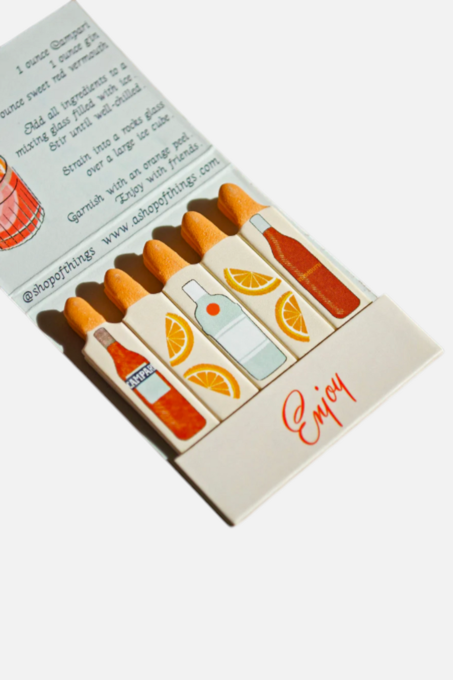 Negroni Matchbook – back view