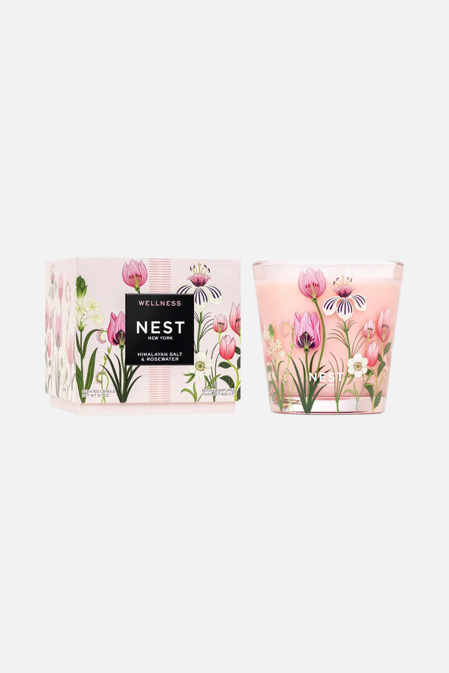 Nest Himalayan Salt & Rosewater Decorative 3-Wick Candle – front view