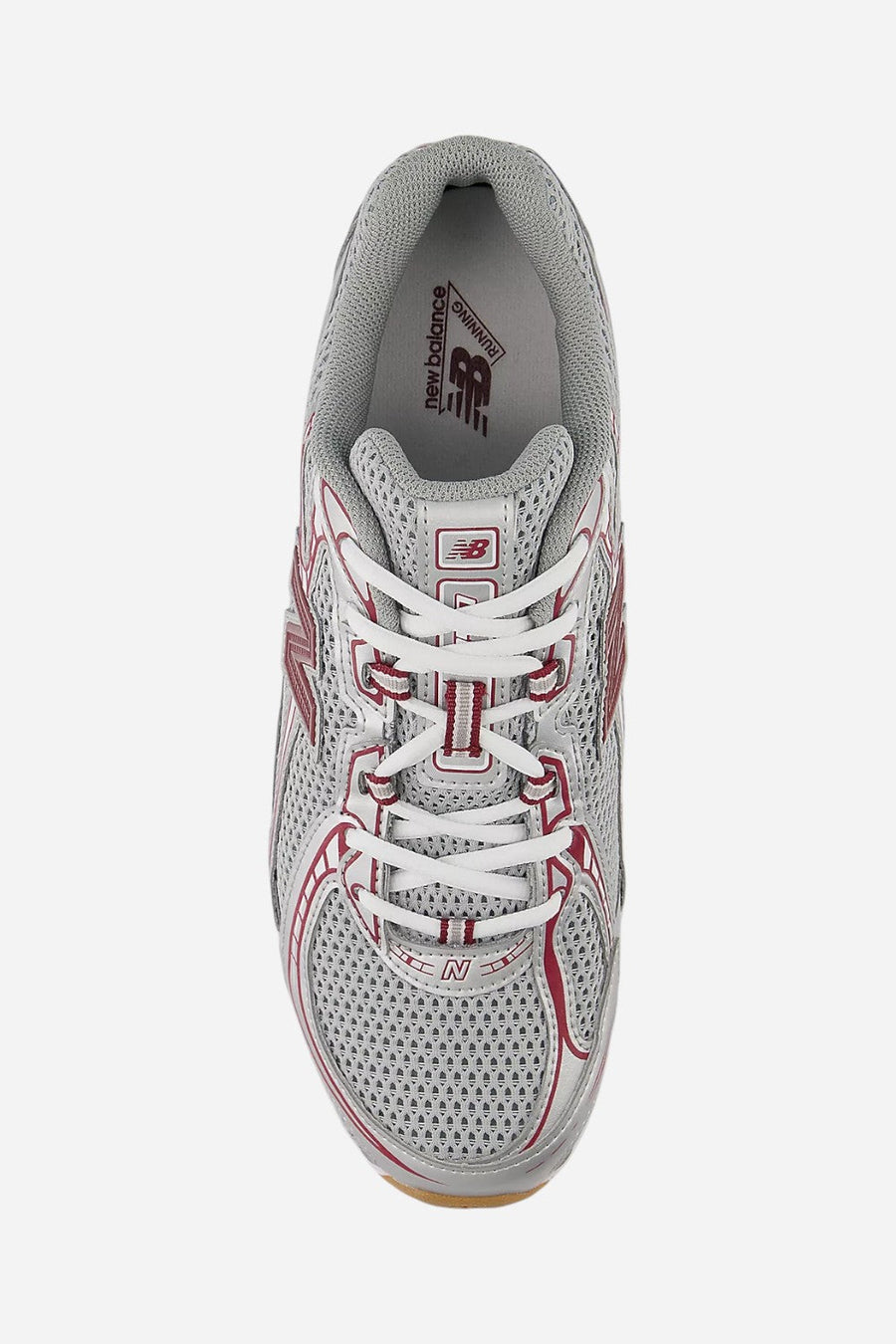 New Balance Men's 740 in Monarch Burgundy with Slate Grey and Raincloud – detail