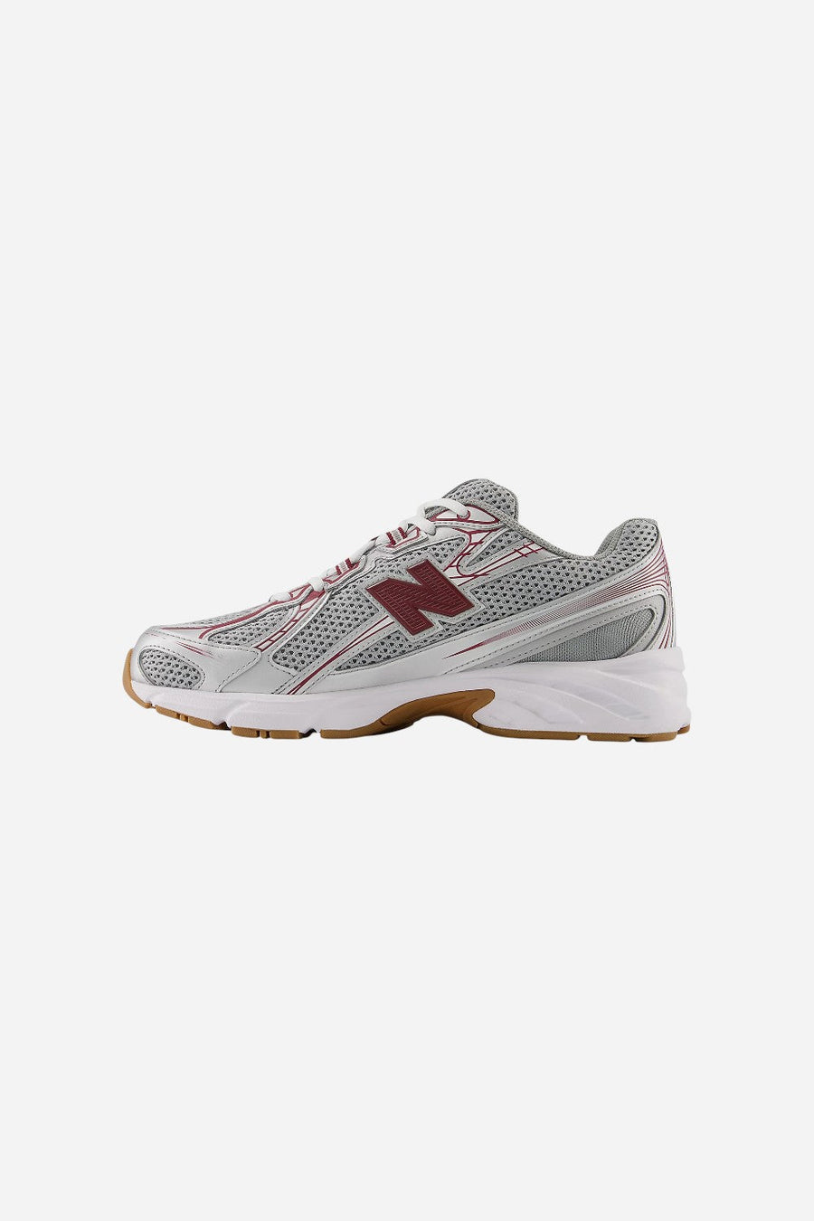 New Balance Men's 740 in Monarch Burgundy with Slate Grey and Raincloud – side view