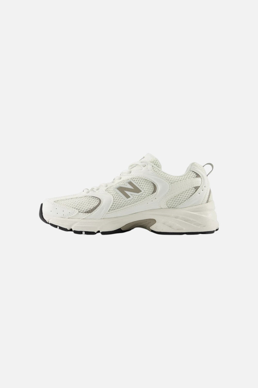 New Balance Unisex 530 Sneaker in Sea Salt and Arid Stone – back view