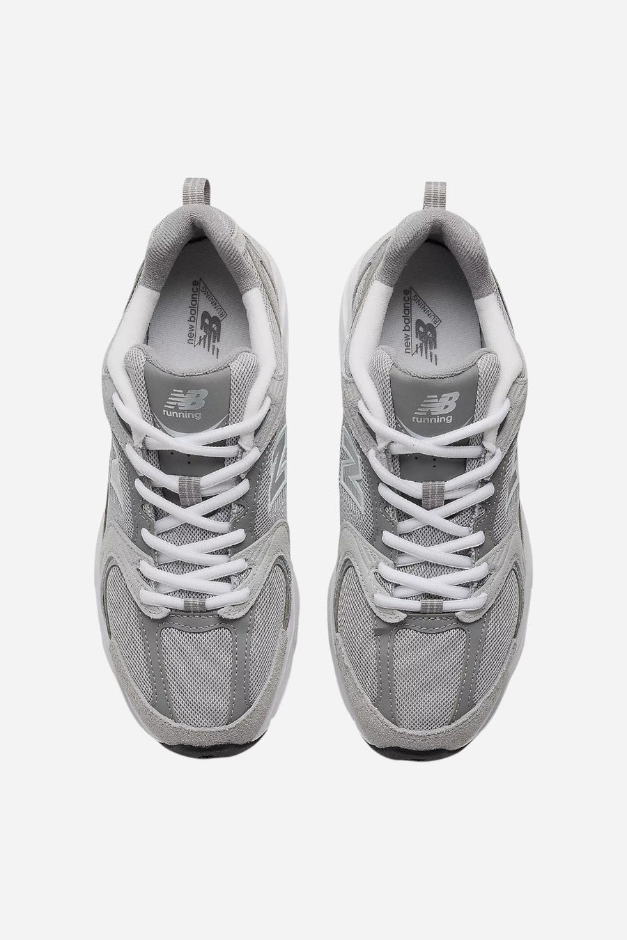 New Balance Women’s 530 in Raincloud with Shadow Grey and Silver Metallic – detail