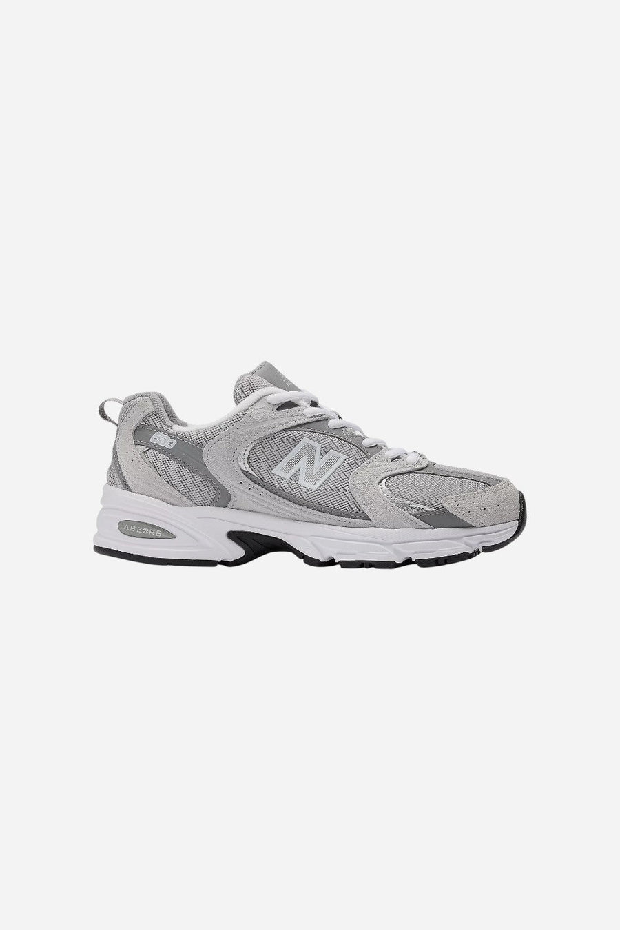 New Balance Women’s 530 in Raincloud with Shadow Grey and Silver Metallic – front view