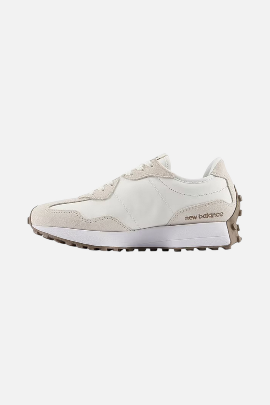New Balance Women's 327 Lifestyle Sneakers in Linen, Sea Salt and Mushroom – detail