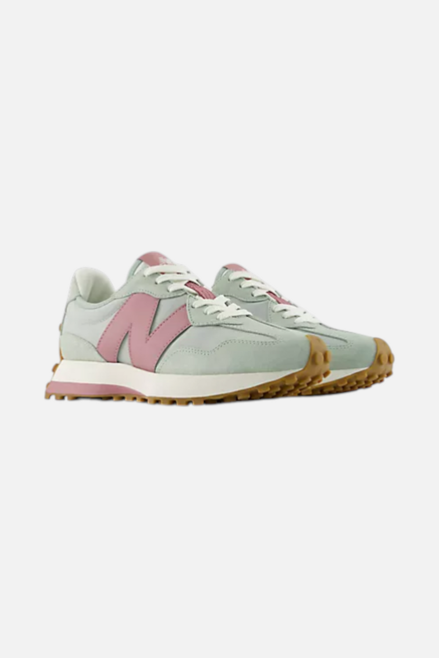 New Balance Women's 327 Sneaker in Lone Star Grey – back view