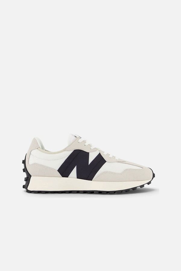 New Balance Women's 327 Sneaker in Moonbeam and Black