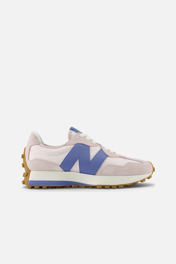 New Balance Women's 327 Sneaker in Pink Salt & Fairweather Blue