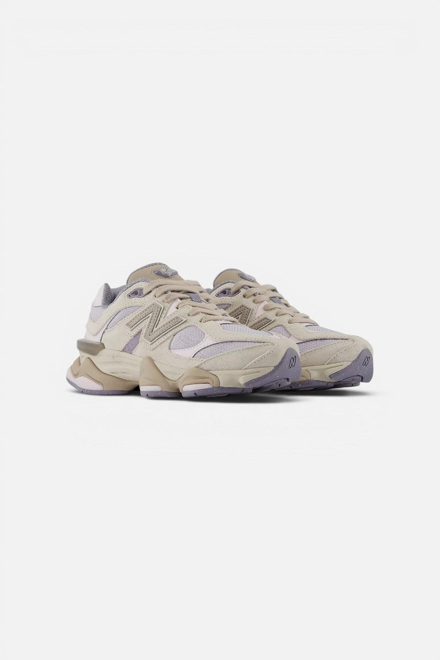 New Balance Women's 9060 Sneaker in Timberwolf and Driftwood – front view