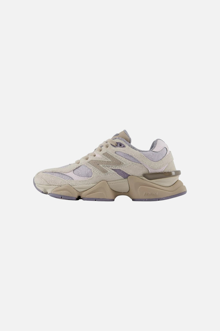 New Balance Women's 9060 Sneaker in Timberwolf and Driftwood – side view