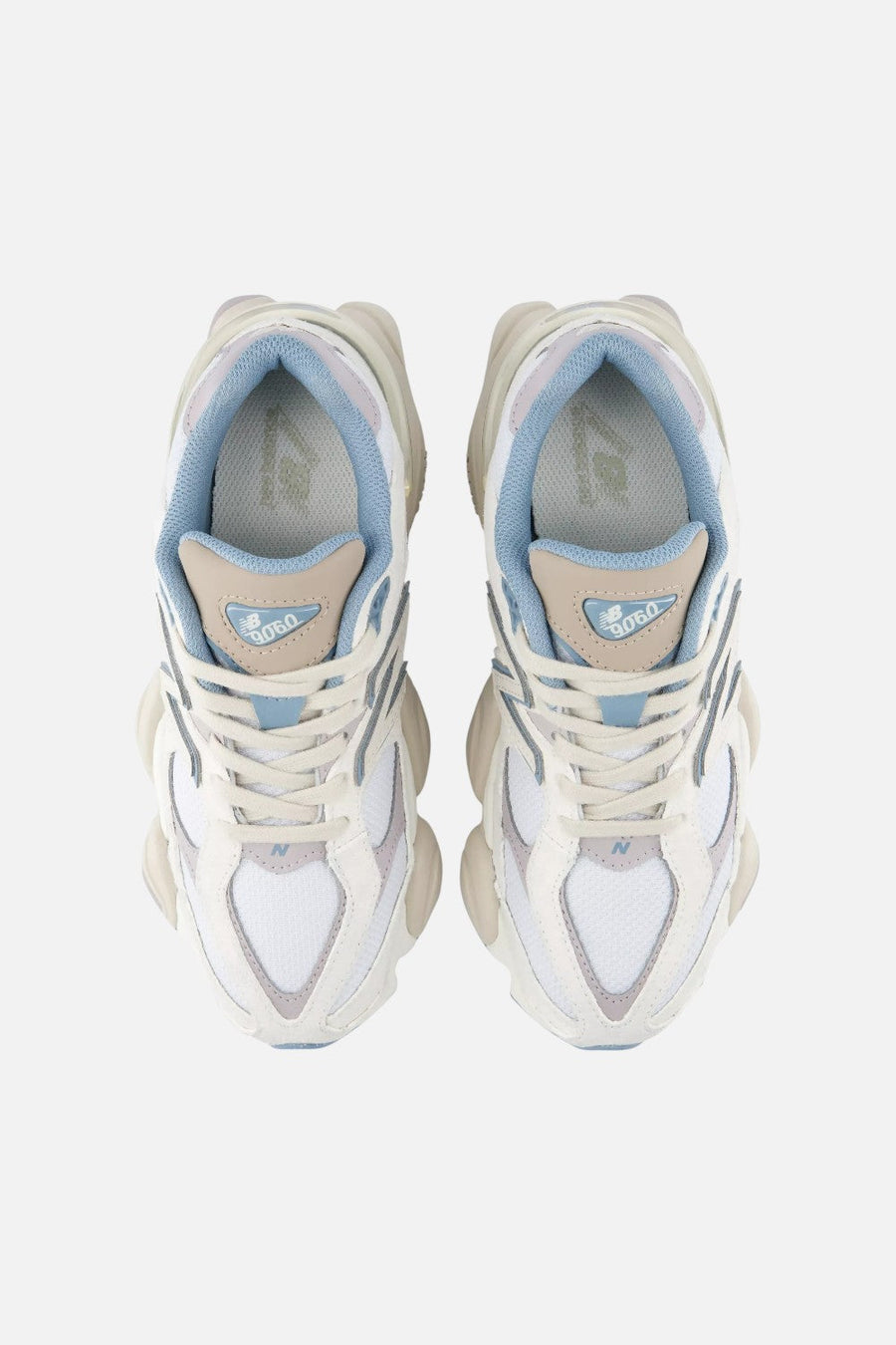 New Balance Women's 9060 Sneaker in Zinc Blue and Sea Salt – side view