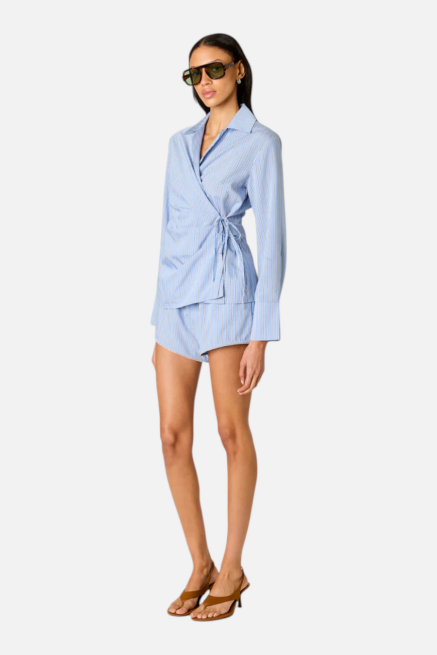 NIA Women's Norman Short in Chambray – back view