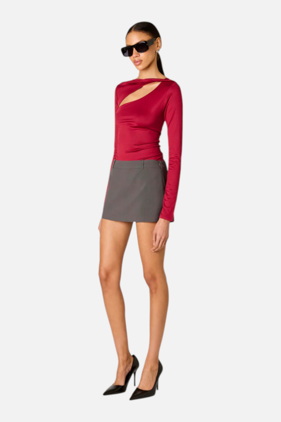 NIA Women's San Vicente Top in Cranberry – back view