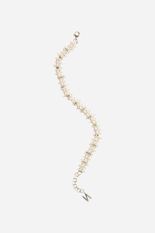 Nickho Rey Carrie Bracelet in Gold with Clear Stones