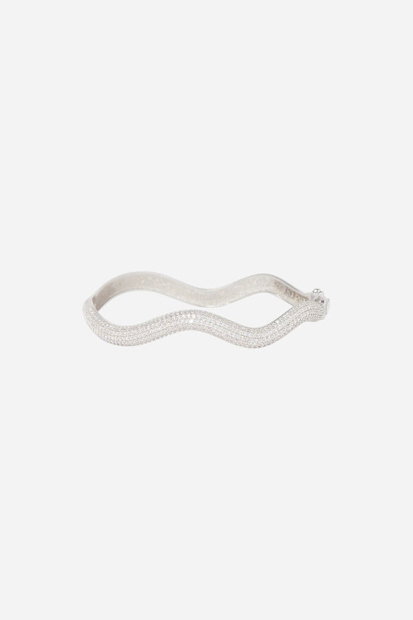 Nickho Rey Melissa Bracelet in Silver with Clear Stones