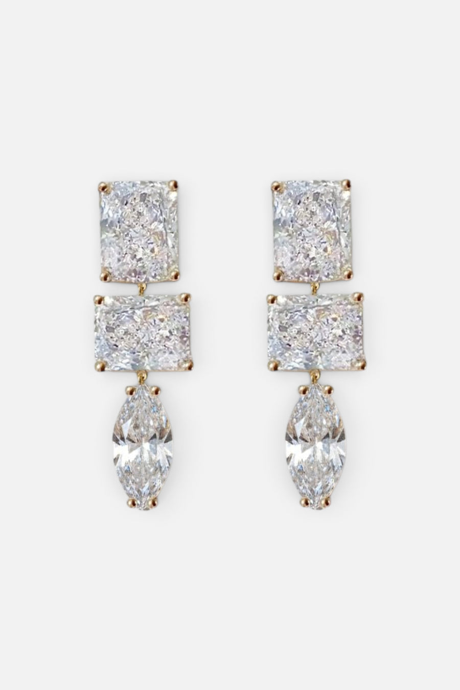 Nickho Rey Pedro Earrings in Gold/White – front view