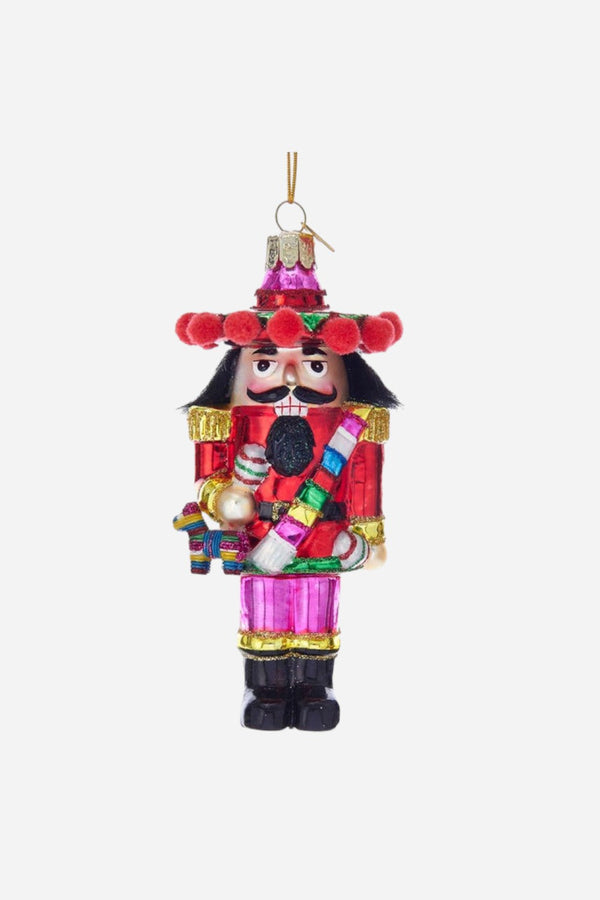 Noble Gems Glass Mexican Nutcracker Ornament