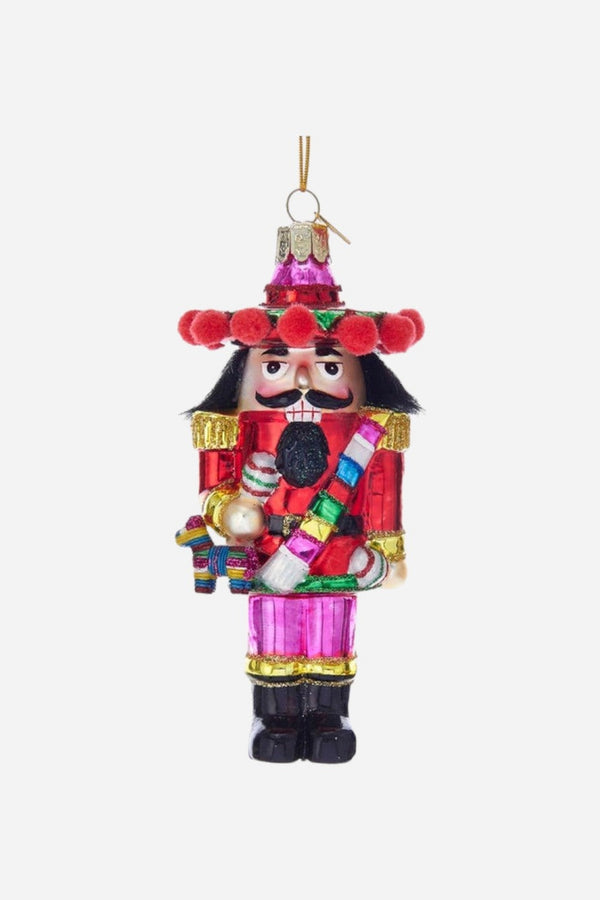 Noble Gems Glass Mexican Nutcracker Ornament