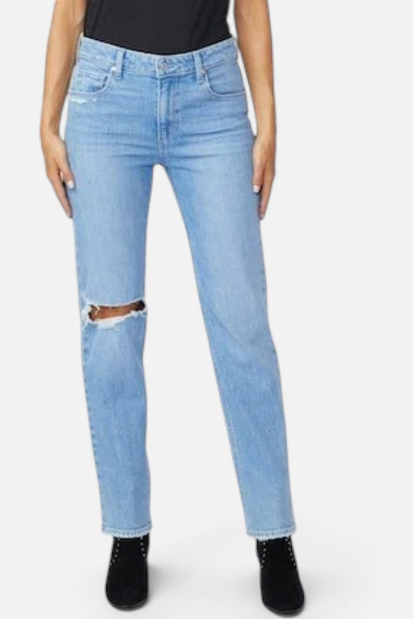 Noella Destructed High Rise Straight Leg Jeans in Starcourt Distressed