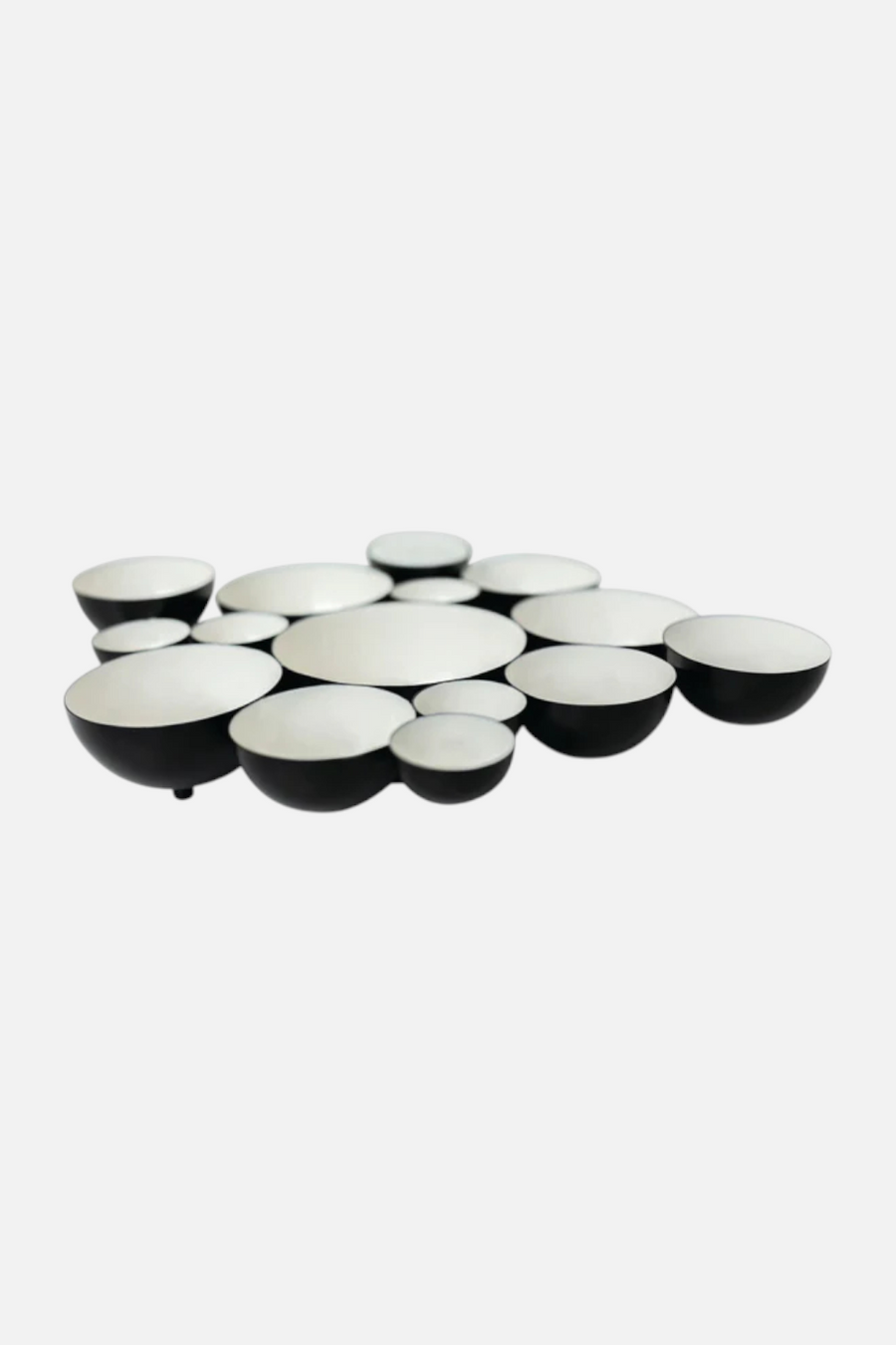 Nora Fleming Black & White Bubble Bowl – front view