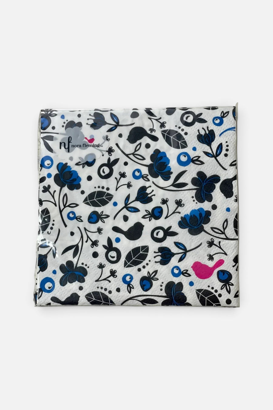 Nora Fleming Blue Jay Cocktail Napkins – front view