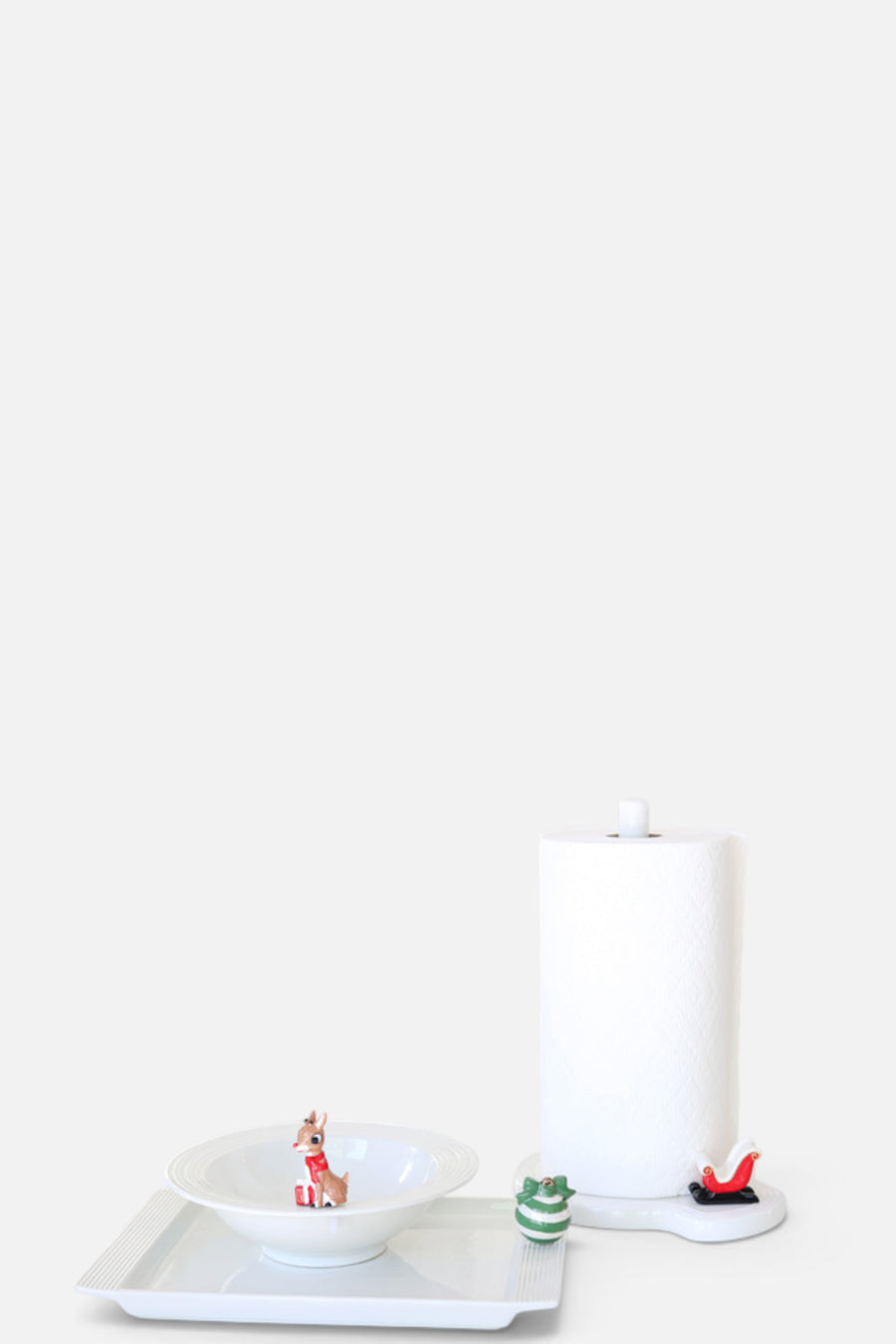 Nora Fleming Paper Towel Holder Pinstripes – back view