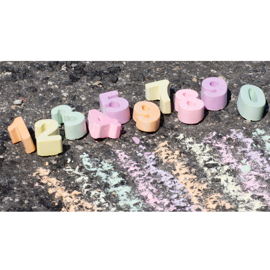 Number Sidewalk Chalk – back view