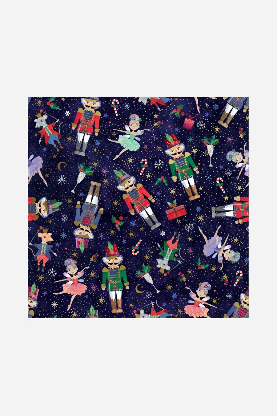 Nutcracker Ballet Gift Wrapping Paper Roll – front view