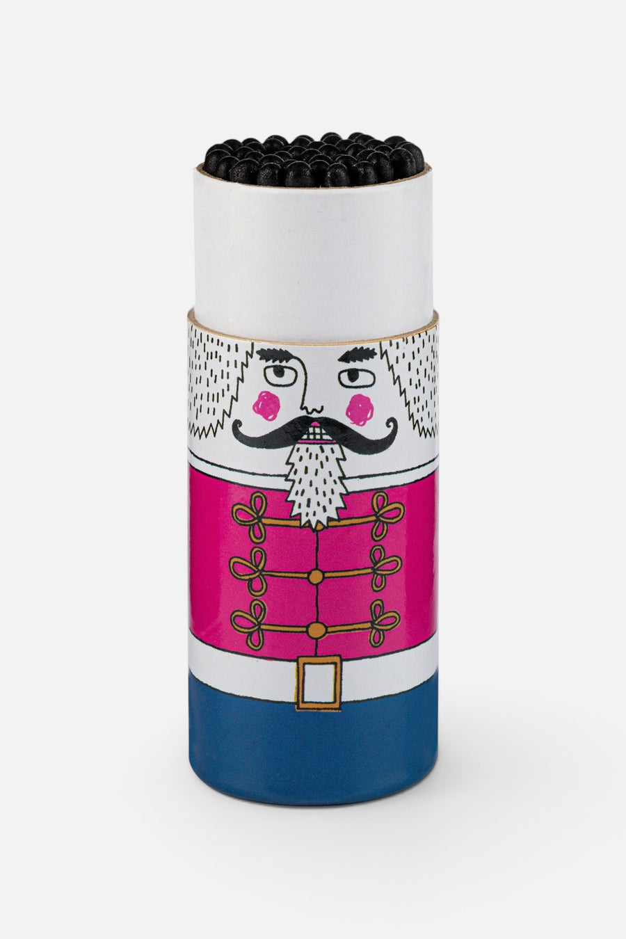 Nutcracker Cylinder Matches – back view
