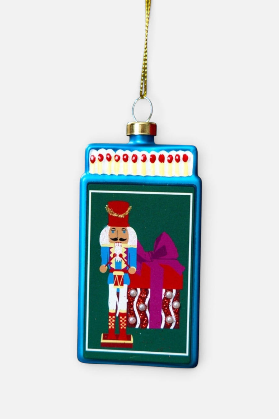 Nutcracker Matchbook Ornament – side view