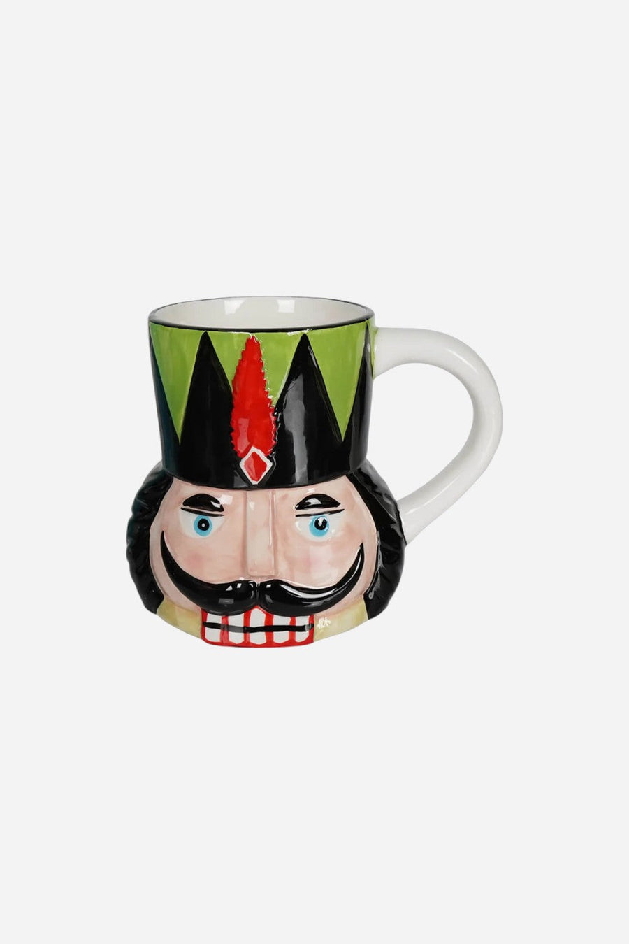 Nutcracker Mug in Black & Green – front view